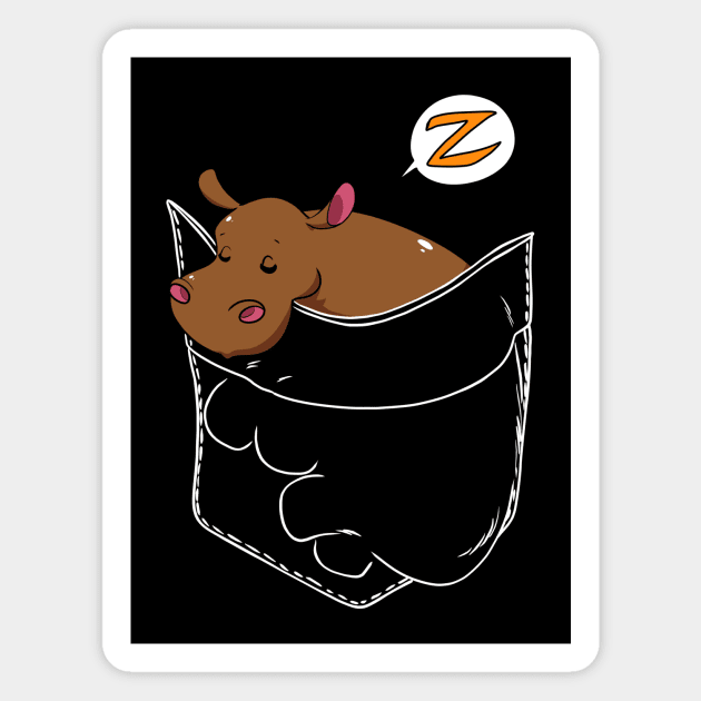 Canadian House Hippo Pocket (Dark Colors) Magnet by Illustratrix